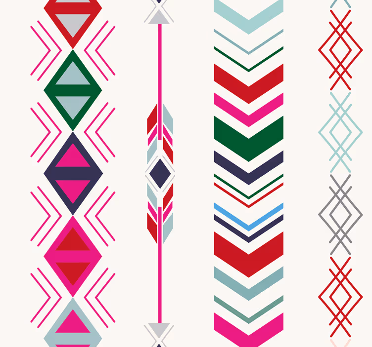 Trendy pijlpatronen geometrisch behang - TenStickers