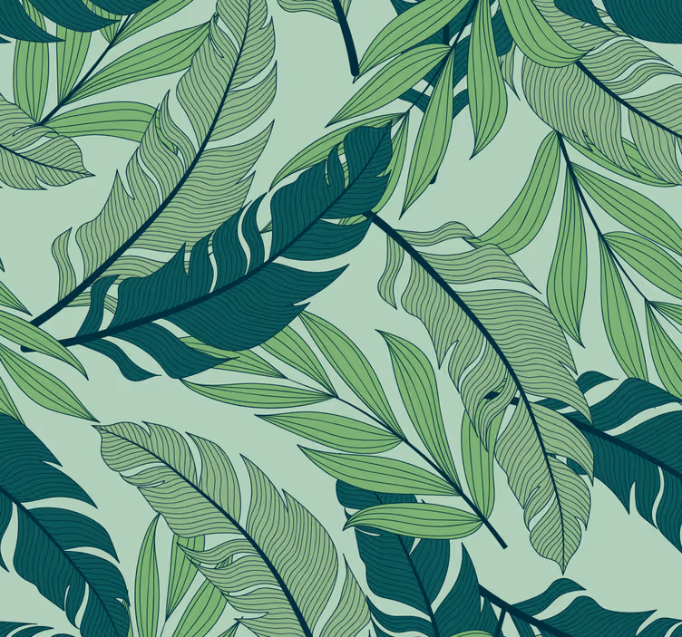 Behang bladeren botanisch motief - TenStickers