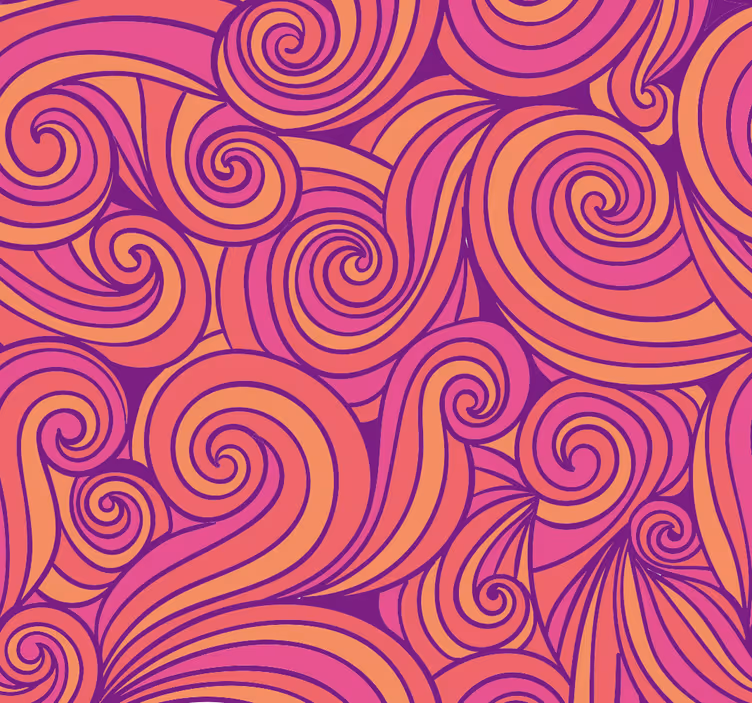 Golvend zonsondergang abstract behang - TenStickers