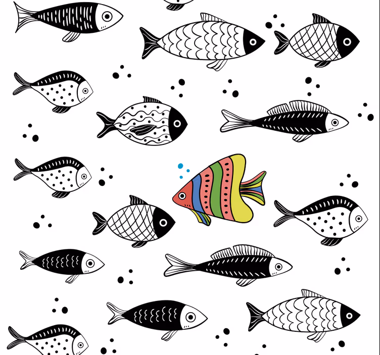 Dierenprint behang Tegen stroom - TenStickers