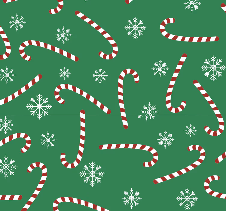 Behang slaapkamer Snoep kerst - TenStickers