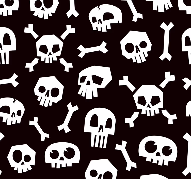 Halloween skelet met behang - TenStickers