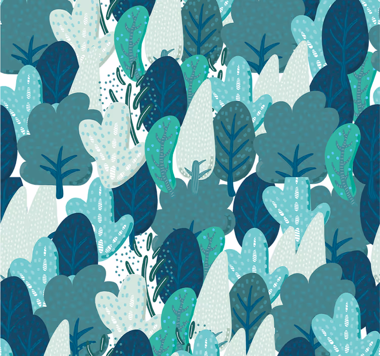 Behang natuur Cartoon bos - TenStickers