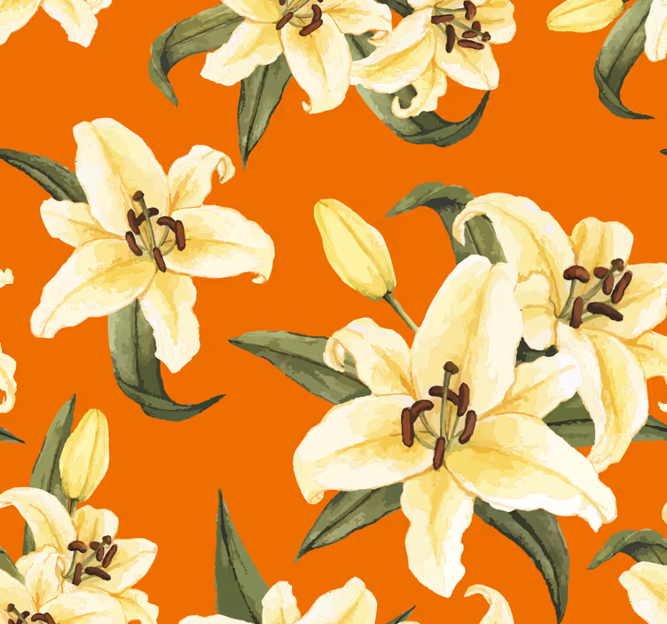 Behang natuur oranje lelies - TenStickers