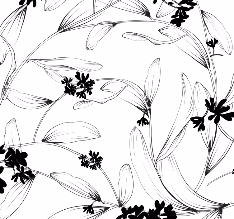 Behang bloemen Avant garde Lelies - TenStickers