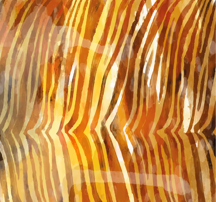 Abstracte organische lijnen behang zebra - TenStickers