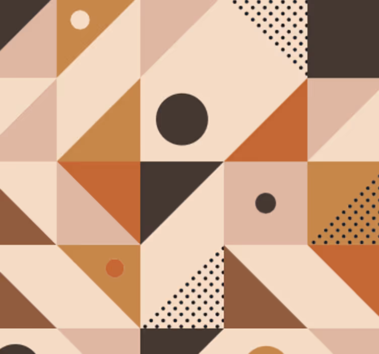 Bruin patchwork modern behang - TenStickers