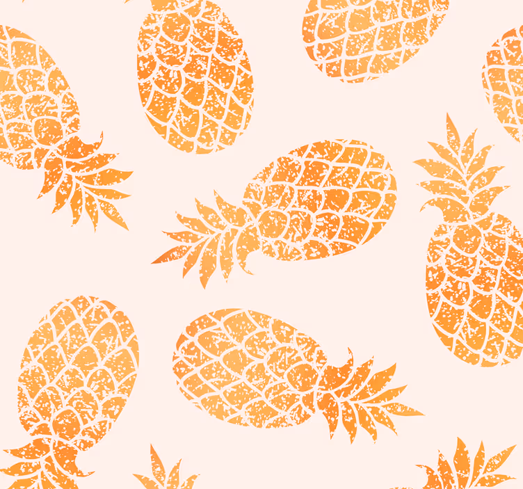 Tropisch ananas patroon keuken behang - TenStickers