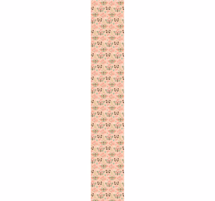 Vlinders roze motief behang kinderkamer - TenStickers