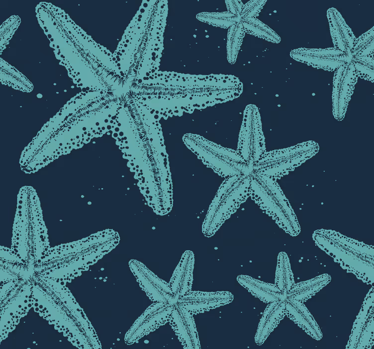 Zeesterren patroon behang - TenStickers