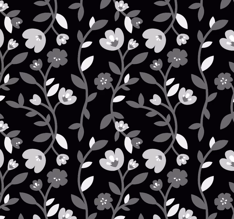 Bloemenmotief behang bloemen - TenStickers