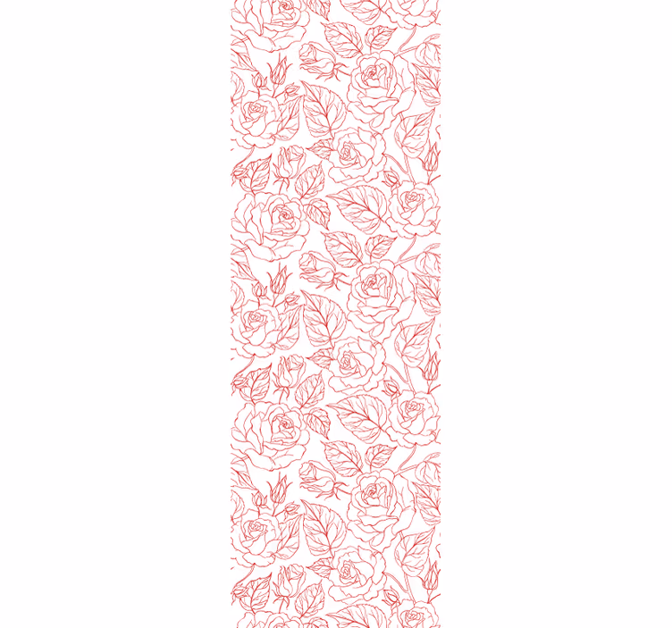 Roos patroon behang bloemen - TenStickers