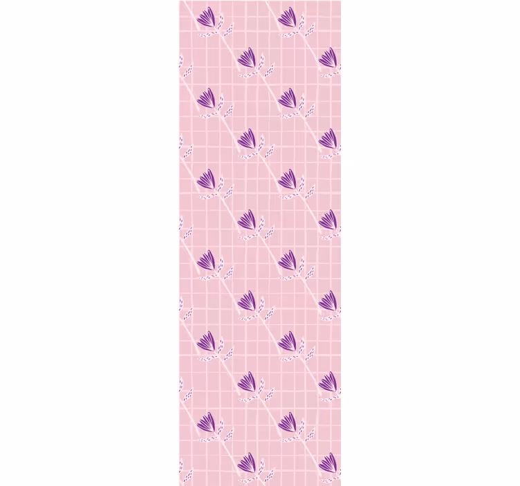 Geometrische bloemenstructuur geometrisch behang - TenStickers