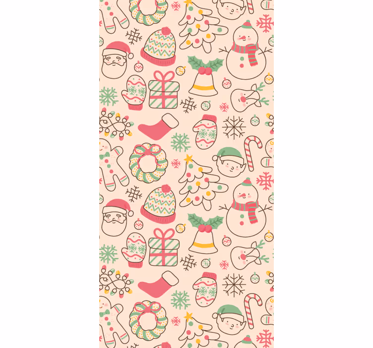Feestelijke seizoensgejuich behang kerst - TenStickers