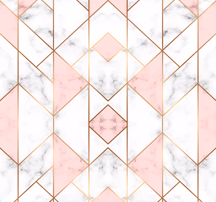 Geometrische marmeren elegantie geometrisch behang - TenStickers