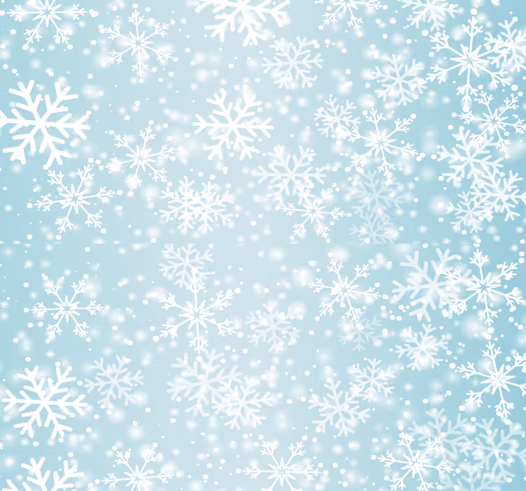 Sneeuwvlokpatroon behang kerst - TenStickers