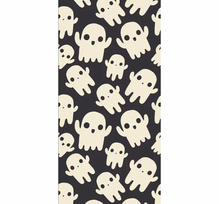 Schedelpatroon halloween behang - TenStickers
