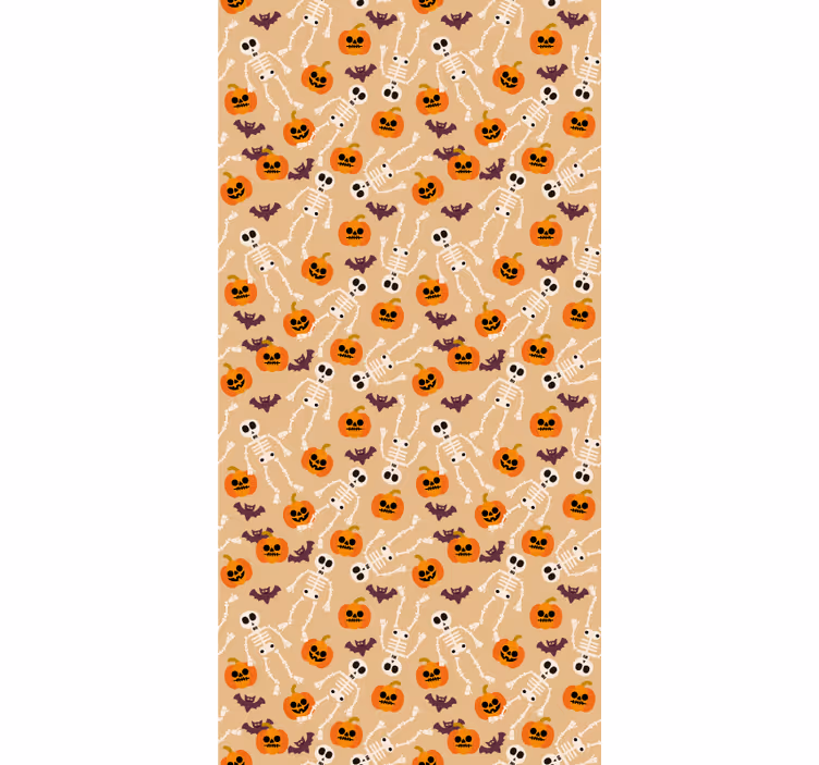 Griezelig halloween patroon behang - TenStickers