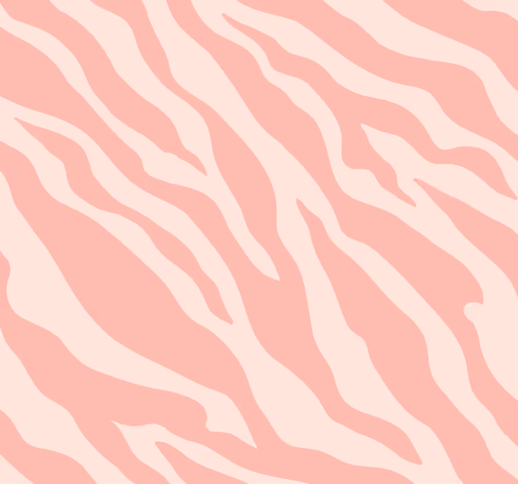 Dierenprint behang Roze zebra - TenStickers