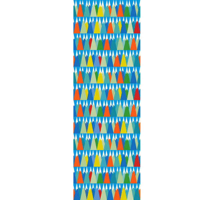 Geometrische bergomgeving geometrisch behang - TenStickers