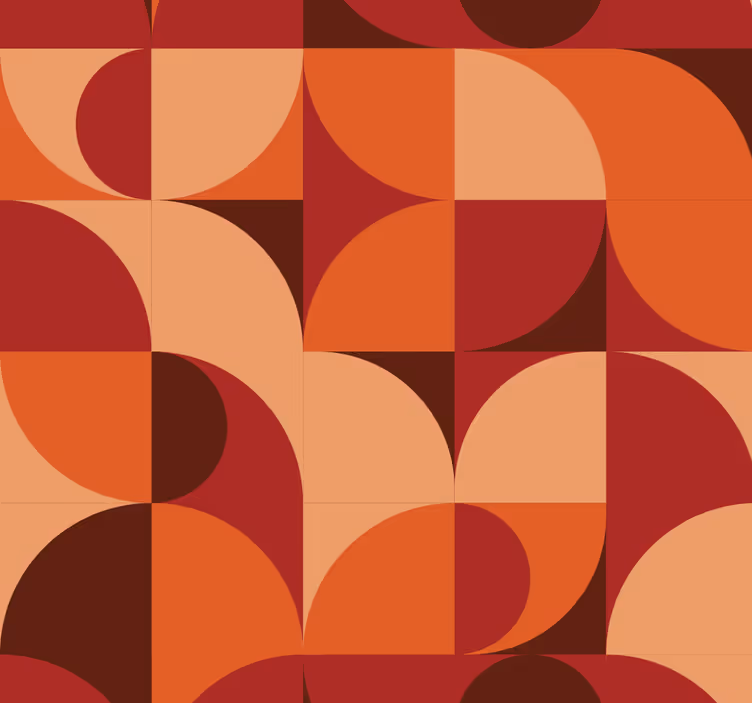 Retro geometrische structuur geometrisch behang - TenStickers