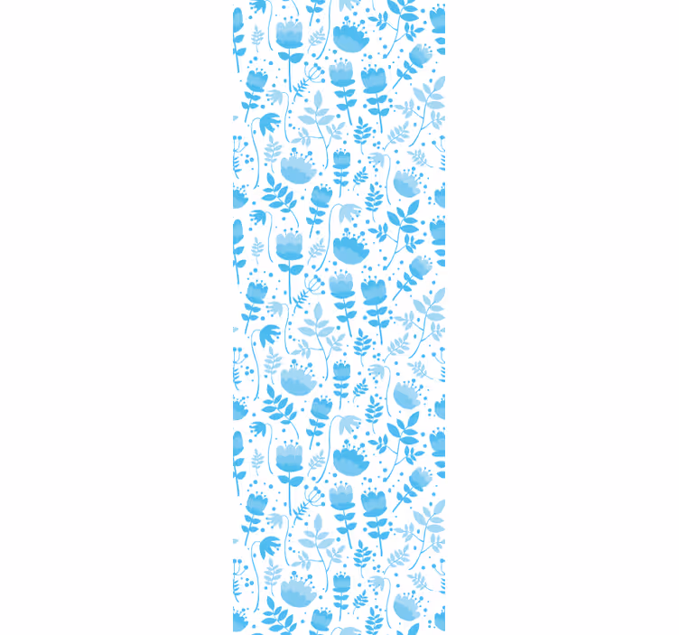 Bloemensilhouetpatronen behang bloemen - TenStickers