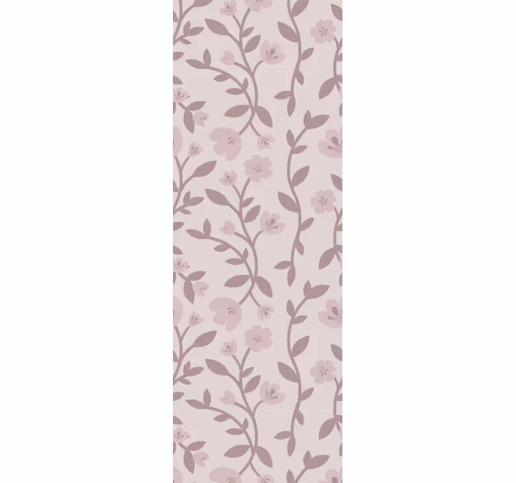 Elegante bloemensilhouetten behang bloemen - TenStickers