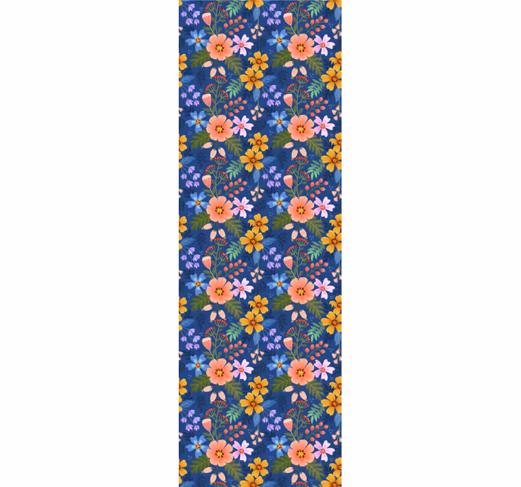 Bloemenboeket patroon behang bloemen - TenStickers