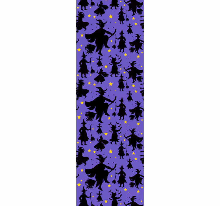 Heksen silhouetten halloween behang - TenStickers