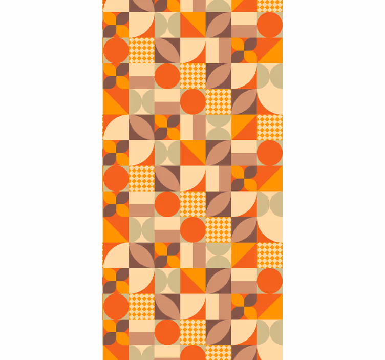 Retro geometrische vormen geometrisch behang - TenStickers