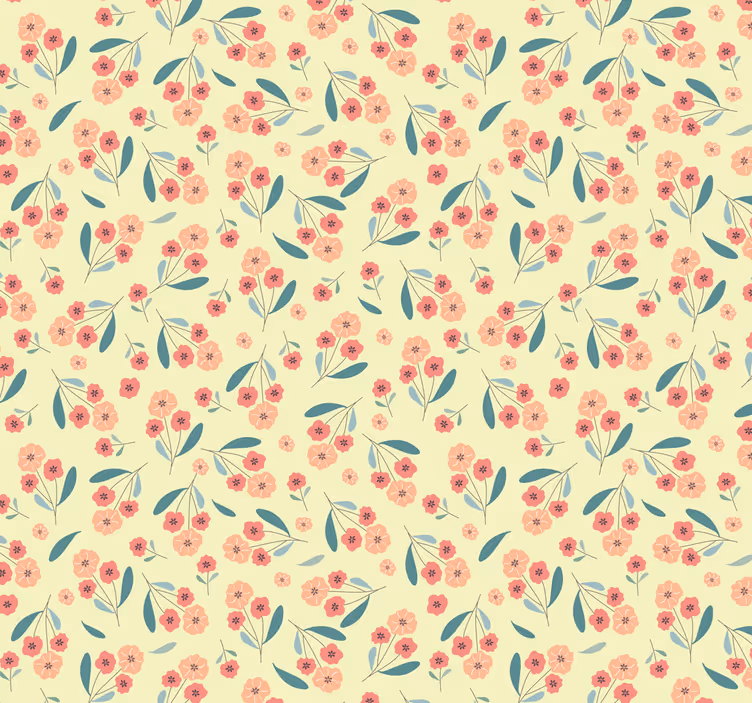 Behang natuur Kleurrijk bloemenpatroon - TenStickers
