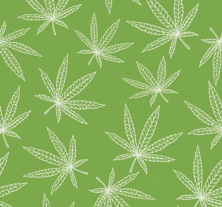 Botanisch embleem natuur behang - TenStickers