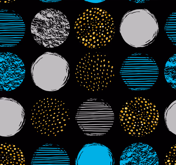 Geometrische stippen behang - TenStickers
