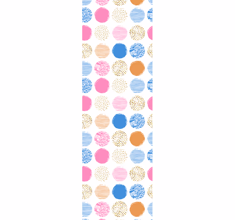 Cirkelarray met patroon stippen behang - TenStickers