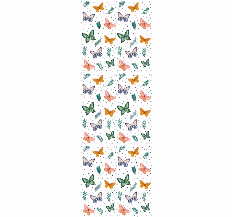 Vlinders patroon behang kinderkamer - TenStickers