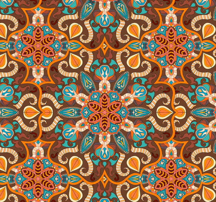 Tegel behang Vintage mandala-elementen - TenStickers