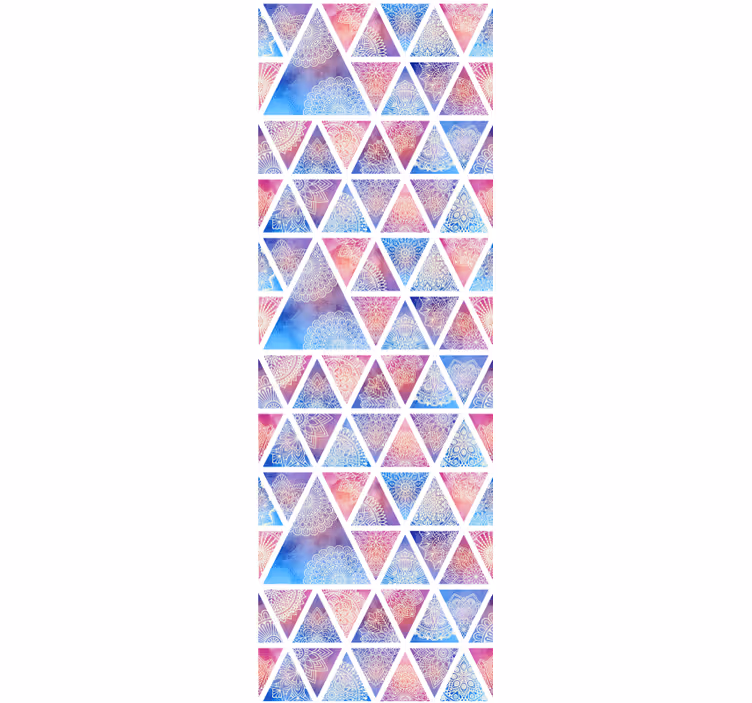 Geometrische driehoekige matrix geometrisch behang - TenStickers