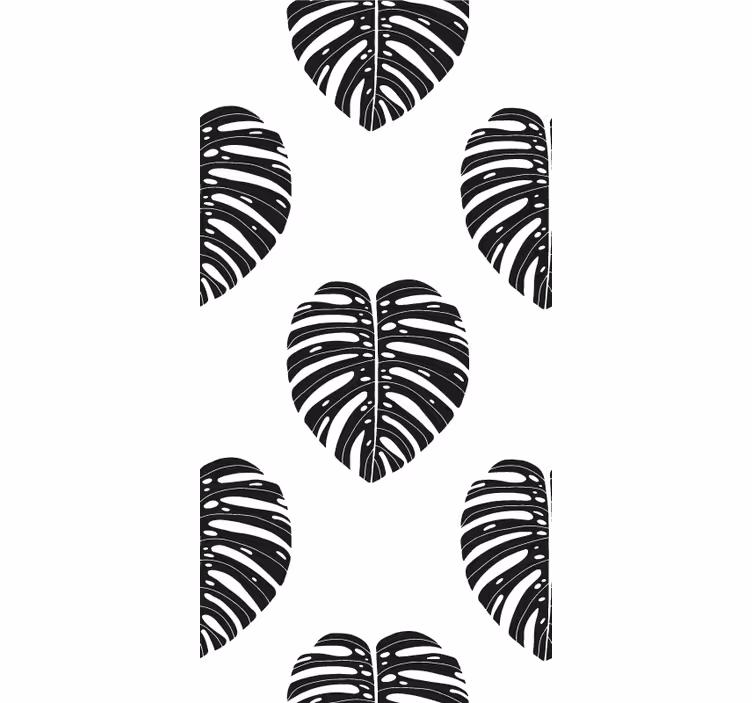 Monstera bladpatroon behang bladeren - TenStickers