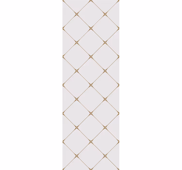 Geometrische diamantlijnen behang vierkant - TenStickers