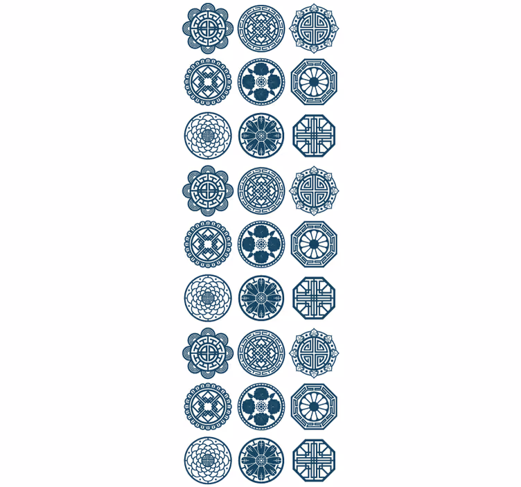 Geometrische tegelpatronen behang - TenStickers