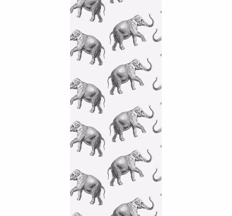 Olifant herhaling olifanten behang - TenStickers