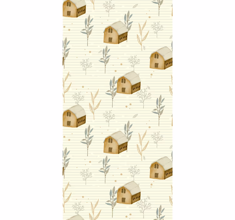 Rustieke cabine charme behang Scandinavië - TenStickers