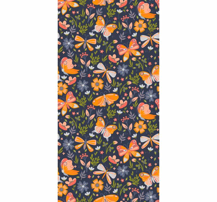 Vlindertuin paneel vlinders behang - TenStickers