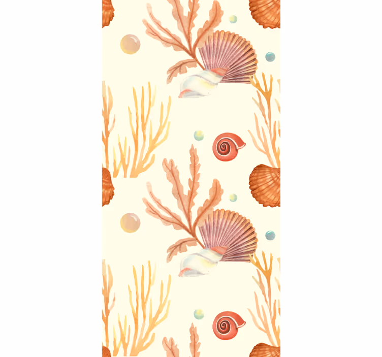 Schelppatroon natuur behang - TenStickers