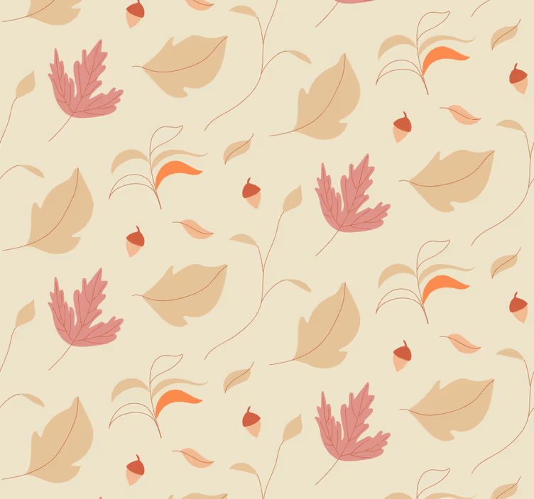 Behang natuur Herfst veelkleurige bladeren - TenStickers