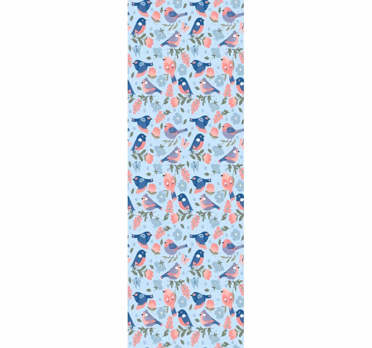 Behang vogels bloemenpatroon - TenStickers