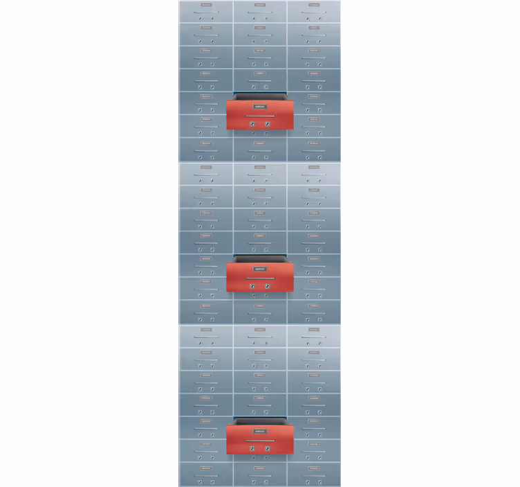 Industriële kluisjes industrieel behang - TenStickers