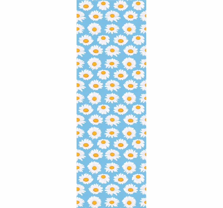 Madeliefje patroon behang bloemen - TenStickers