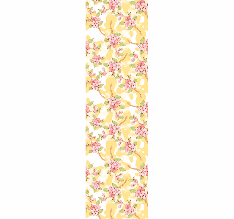 Bloemencascade behang bloemen - TenStickers