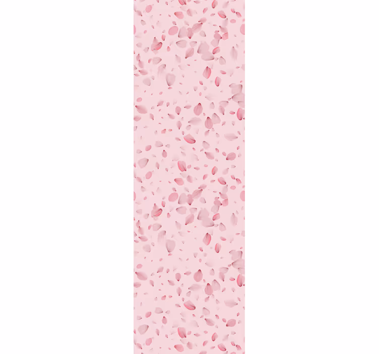 Roze bloemblaadjescascade behang  - TenStickers